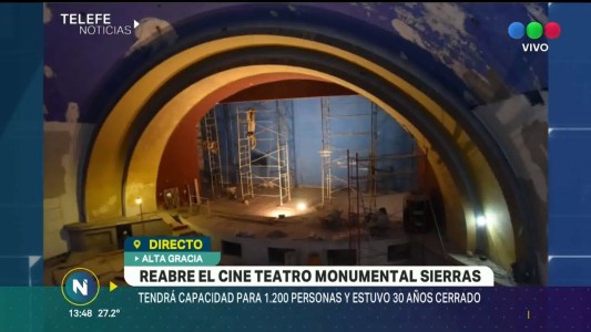 Alta Gracia recupera el esplendor de su Cine Monumental