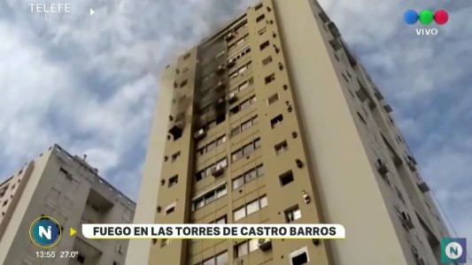 Incendio en la torre uno de Monseñor Pablo Cabrera