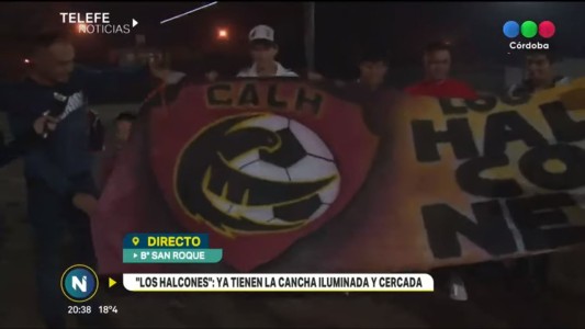 "Los Halcones" ya tienen la cancha iluminada y cercada