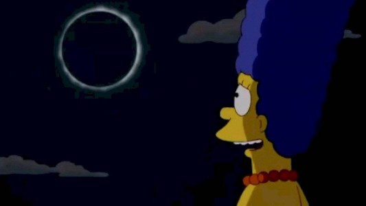 El dia que Los Simpson anticiparon que pasa si se mira el eclipse sin la protección correcta