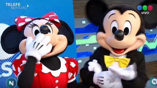 Disney on ice en Telefe Noticias en la previa del show en Córdoba