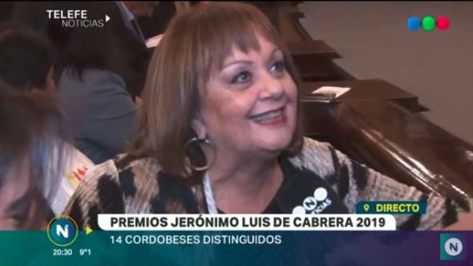 Liliana González recibió el Premio Jerónimo Luis de Cabrera 2019