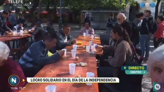 Locro solidario del 9 de julio en la Plazoleta del Fundador