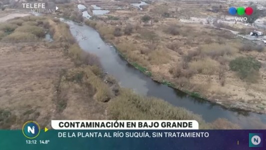 Bajo Grande: líquidos sin tratar al Suquía desde el drone de Telefe Noticias