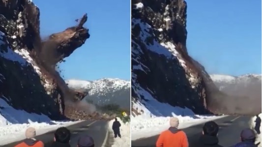 Derrumbe en la ruta de La Angostura: evacuaron por el lago a 750 turistas