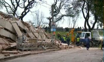 Buenos Aires: se derrumbó un edificio en construcción de 8 pisos