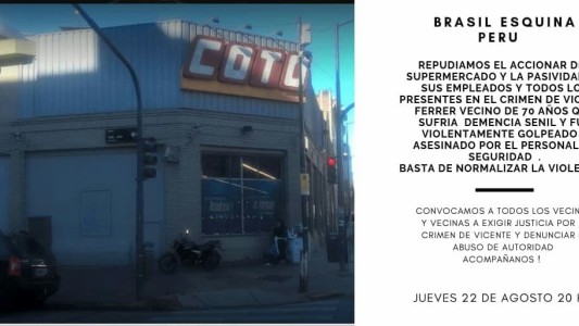 Vecinos de San Telmo se autoconvocan para exigir justicia por el jubilado asesinado a golpes