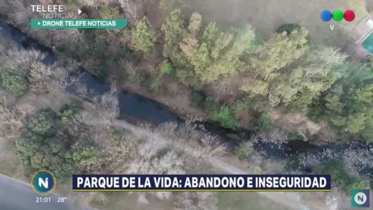Desde el aire, Telefe Noticias te muestra el estado de abandono del Parque de la Vida