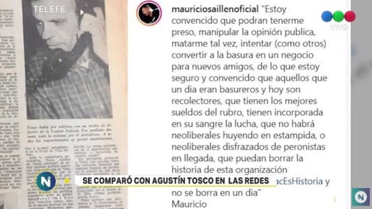 Desde la cárcel, Saillen se comparó con Tosco