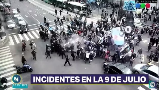 VIDEO: serios incidentes en Buenos Aires en medio del acampe