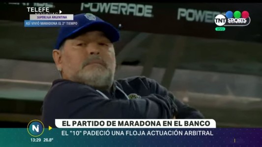 Minuto a minuto: así vivió Maradona la derrota de Gimnasia