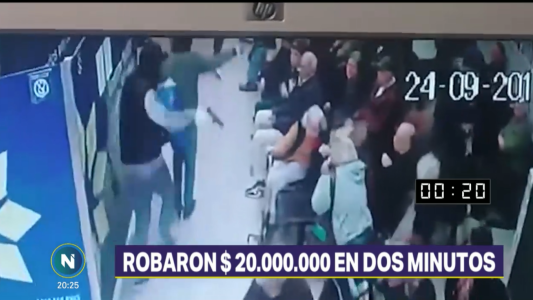 Video impactante: así robaron 20 millones de pesos en dos minutos