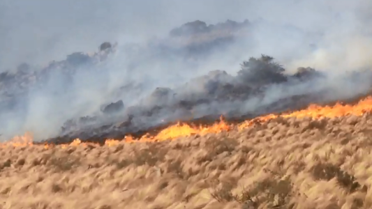 VIDEOS: los incendios en La Cumbre avanzan por los fuertes vientos