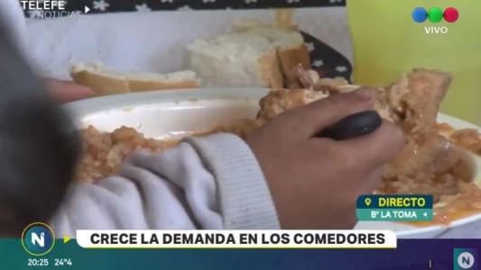 La cruel realidad del comedor de La Toma: "Para el miércoles no tenemos para comer"