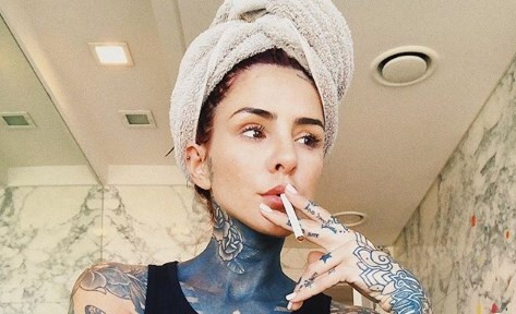 Cande Tinelli se animó al topless en Instagram: el video hot en el que muestra sus tatuajes a pleno