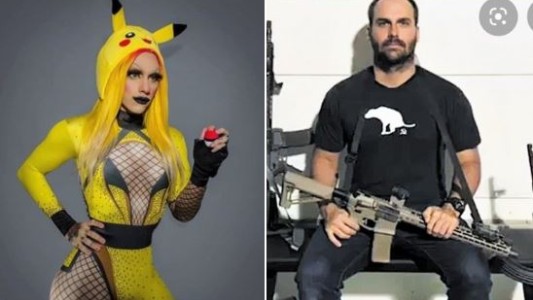 Uno de los hijos de Bolsonaro se burló del hijo de Alberto Fernández