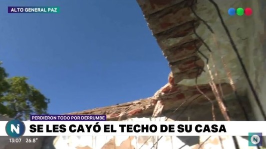 En vísperas de Año Nuevo se les derrumbó el techo de la casa
