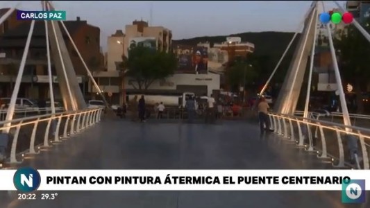 Pintarán el Puente del Centenario en Carlos Paz con pintura atérmica