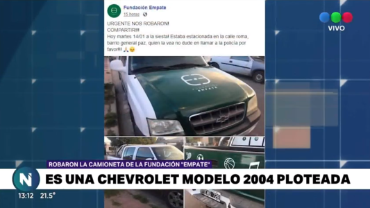 VIDEO: robaron la camioneta de la Fundación Empate