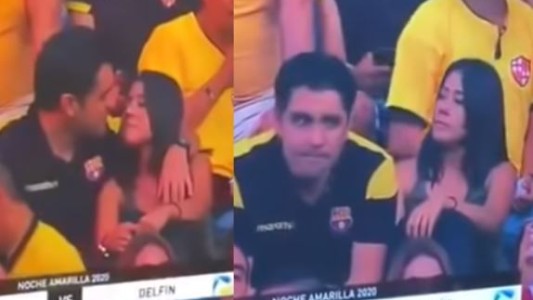 Una Kiss Cam lo captó besando a su amante y su reacción se hizo viral