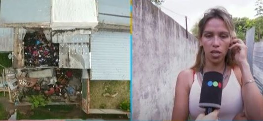 Regresó del trabajo y encontró su casa quemada: desde el domingo vive con sus hijos en la calle