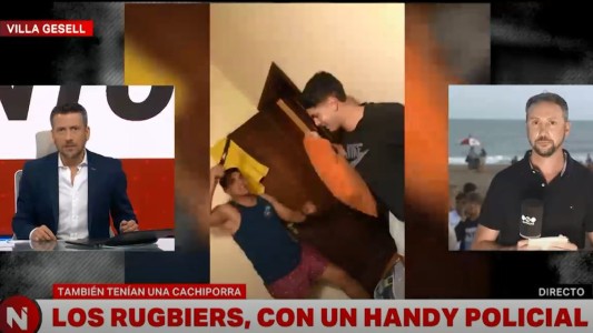 Video documento: los rugbiers robaron un handy y una cachiporra a la policía antes de la golpiza