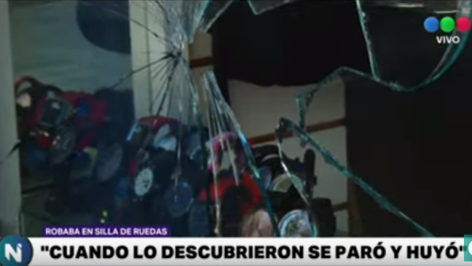 INSÓLITO: un ladrón en silla de ruedas fue atrapado y salió corriendo