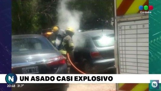 Insólito: dejó las brasas en el baúl del auto y se prendió fuego