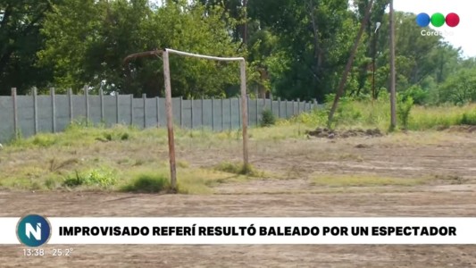 El árbitro cobró un penal y lo balearon