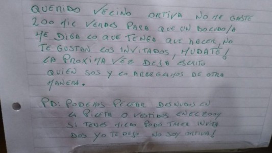 Vecinos se quejaron por una fiesta en la pileta y la respuesta fue insólita: "No me gasté 200 mil verdes para que me digan lo que tengo que hacer"