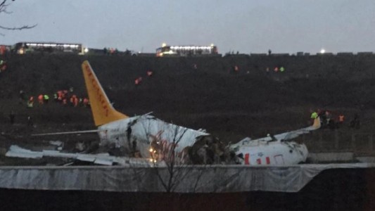 Video: así se despistó el avión accidentado en Turquía