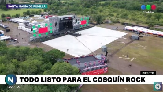 Todo listo para una nueva edición del Cosquín Rock
