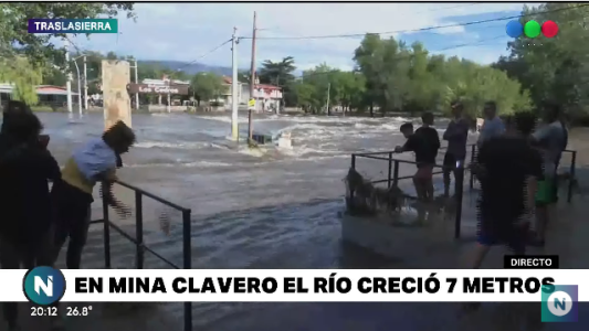 Otra vez las lluvias hicieron crecer los ríos y hubo inundaciones en traslasierra
