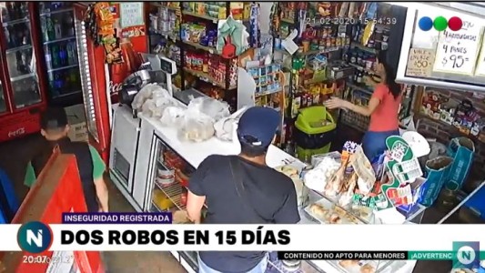 VIDEO: armados y a cara descubierta, una despensa fue asaltada dos veces en 15 días