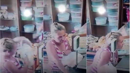 VIDEO: Una clienta se olvidó el celular en una panadería y otra se lo robó