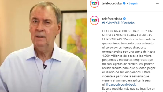 Los anuncios de Schiaretti, para paliar la crisis de micro, pequeñas y mediana empresas