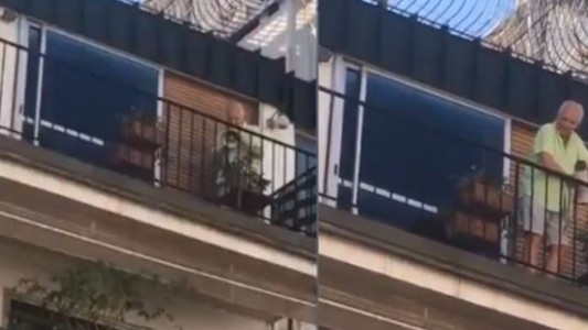 VIDEO: salió con un megáfono al balcón para denunciar a los que no cumplen la cuarentena total por el coronavirus