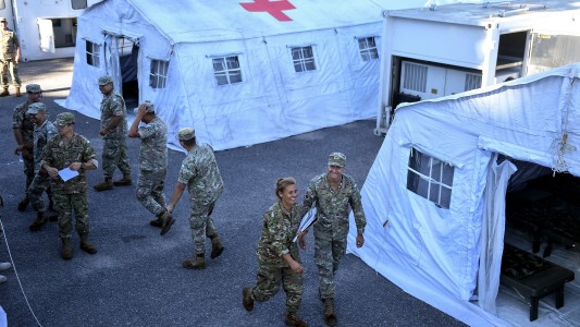Así es por dentro el hospital reubicable del Ejército en Campos de Mayo