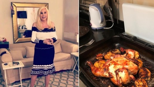En plena cuarentena, Susana Giménez cocinó su primer pollo al horno