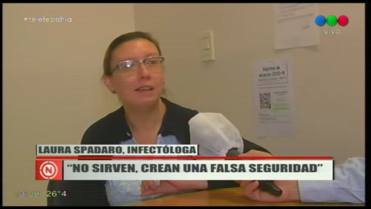 Los barbijos caseros “no sirven” y el uso de guantes crea “una falsa seguridad”