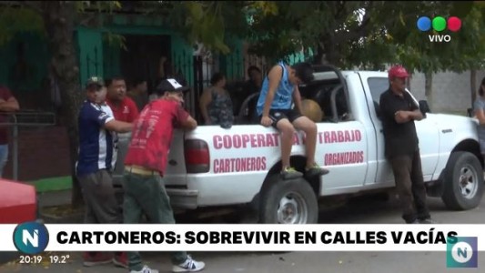 Con la ciudad en cuarentena, cartoneros reclaman asistencia