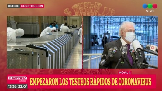 Ginés González García en los testeos en Constitución: "Esto lo vamos a hacer en toda la Argentina"