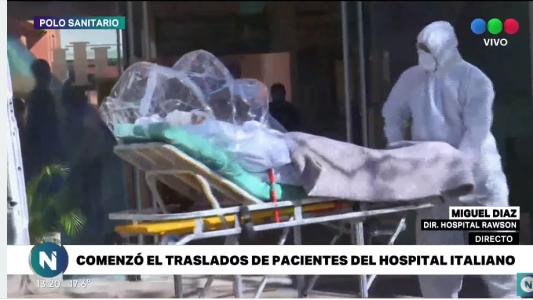 Comenzó el traslado de los pacientes del Hospital Italiano al Polo Sanitario