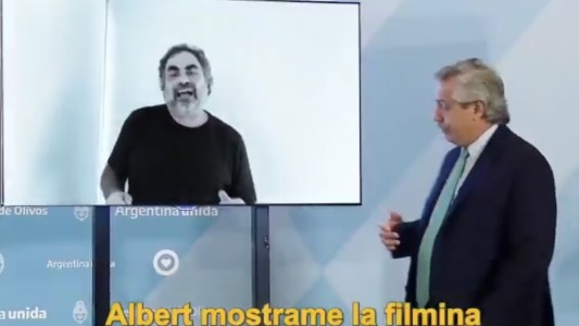 Alberto Fernández tomó con humor el video que hace bromas sobre sus filminas