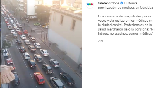 VIDEOS: masiva movilización de médicos en Córdoba