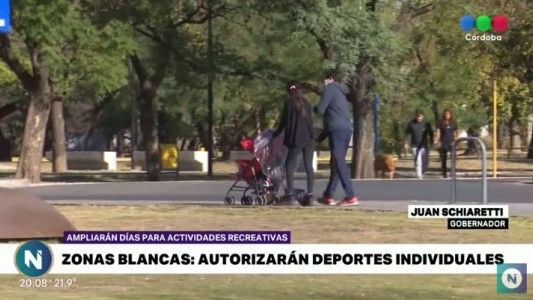 Autorizarán la práctica de deportes individuales en zonas blancas