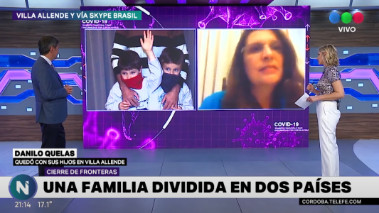 VIDEO: mellizos de 5 años esperan en Córdoba a su mamá varada en Brasil desde hace tres meses