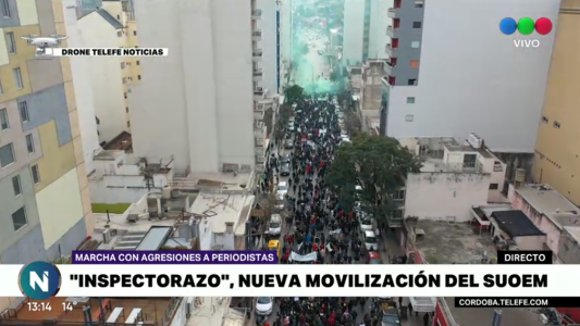 Agredieron a la prensa en la marcha de SUOEM