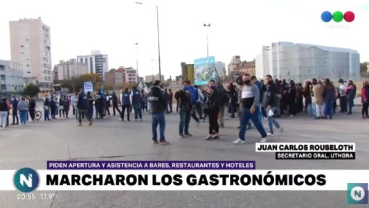Gastronómicos marcharon por la reapertura de bares y restaurantes