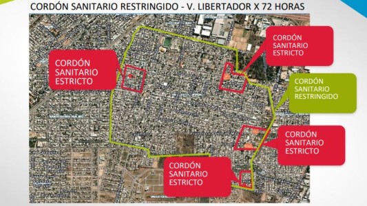 Cuáles son las manzanas del cerco sanitario aplicado en Villa el Libertador